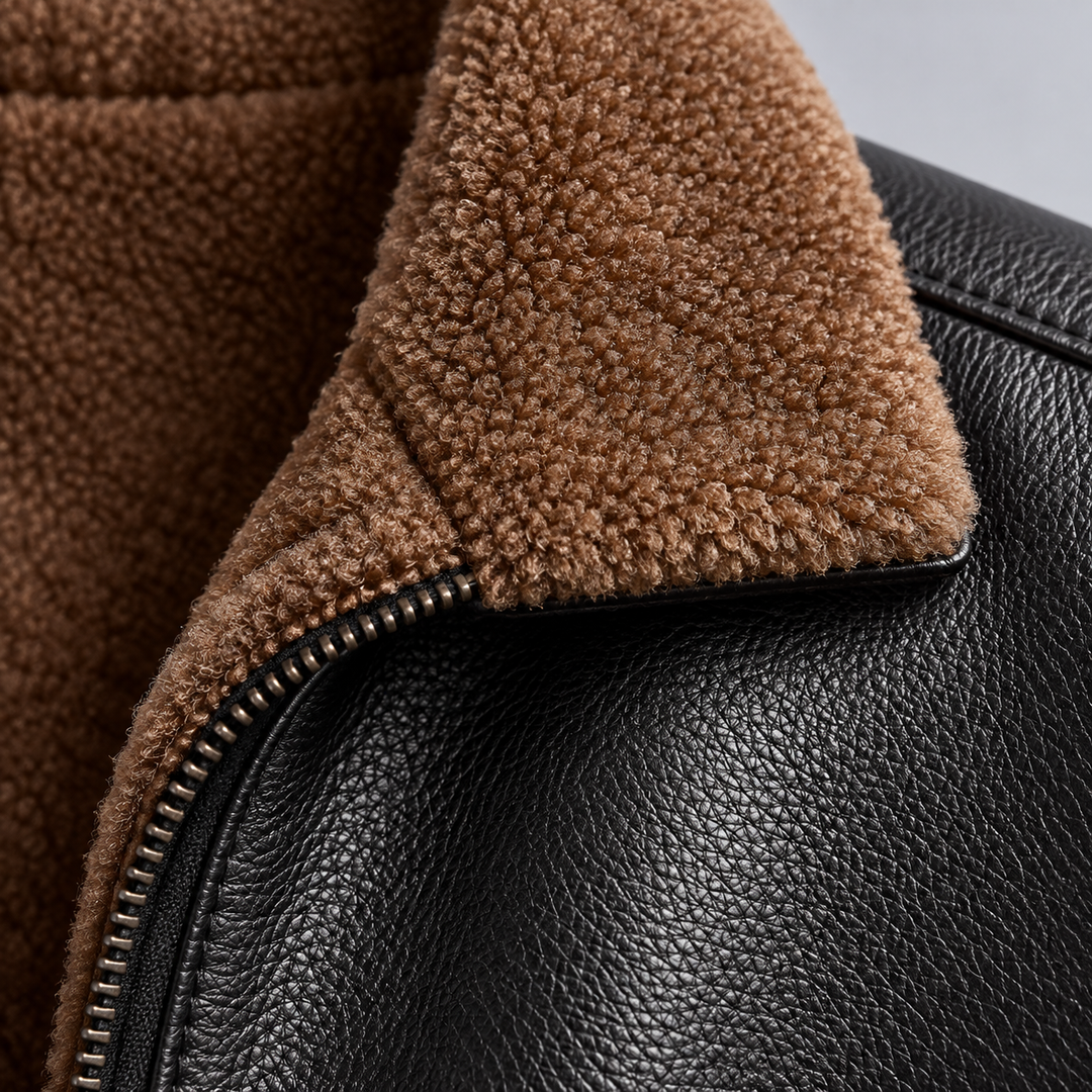 Hayes Sherpa-Lined Leather Jacket