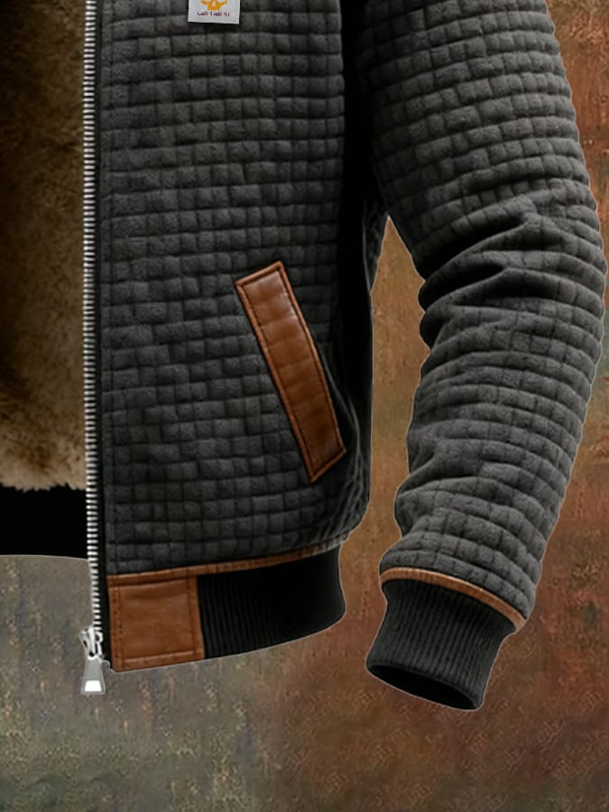Samuel Sherpa-Lined Textured Jacket