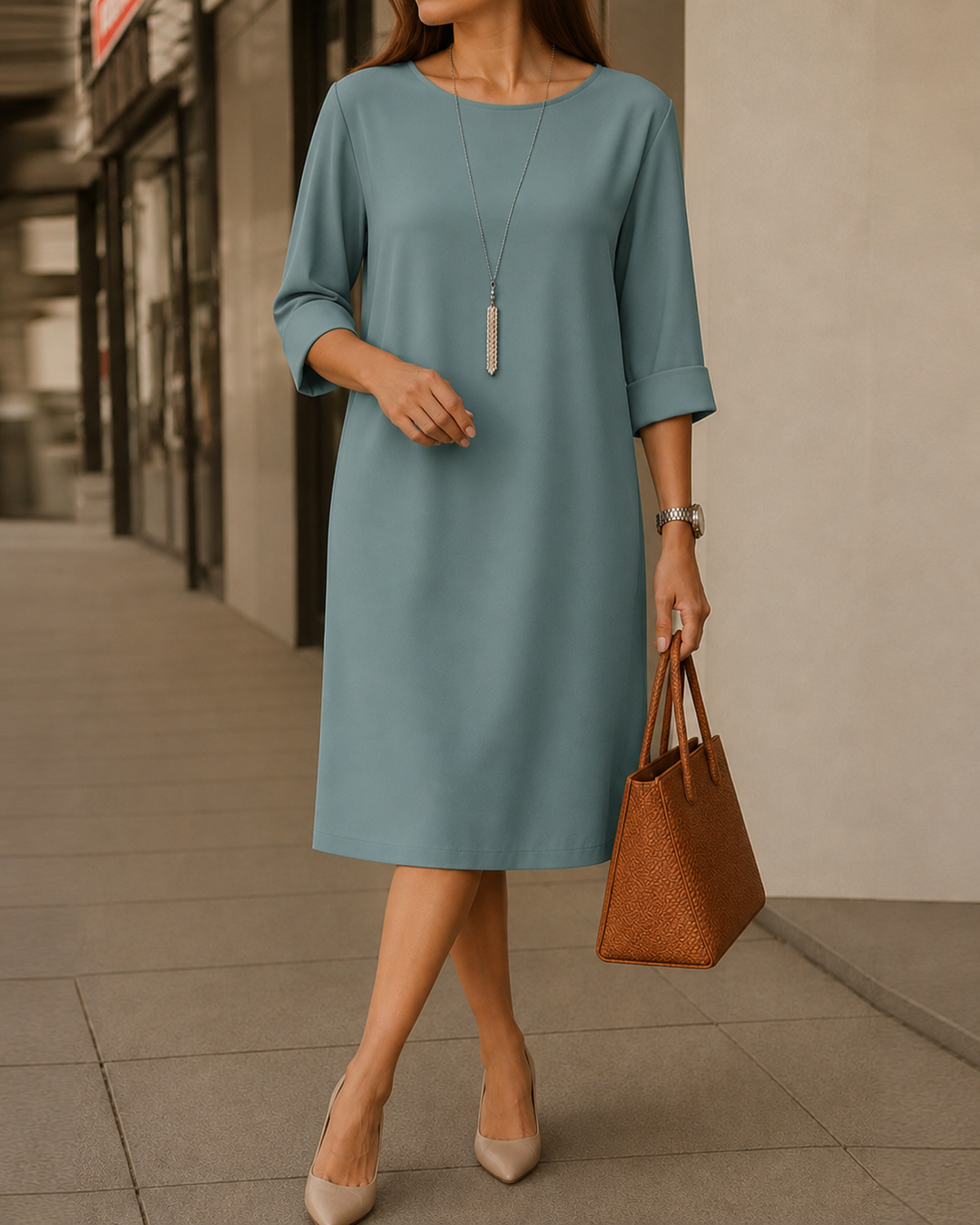 Marielle Flattering Flowing Midi Dress