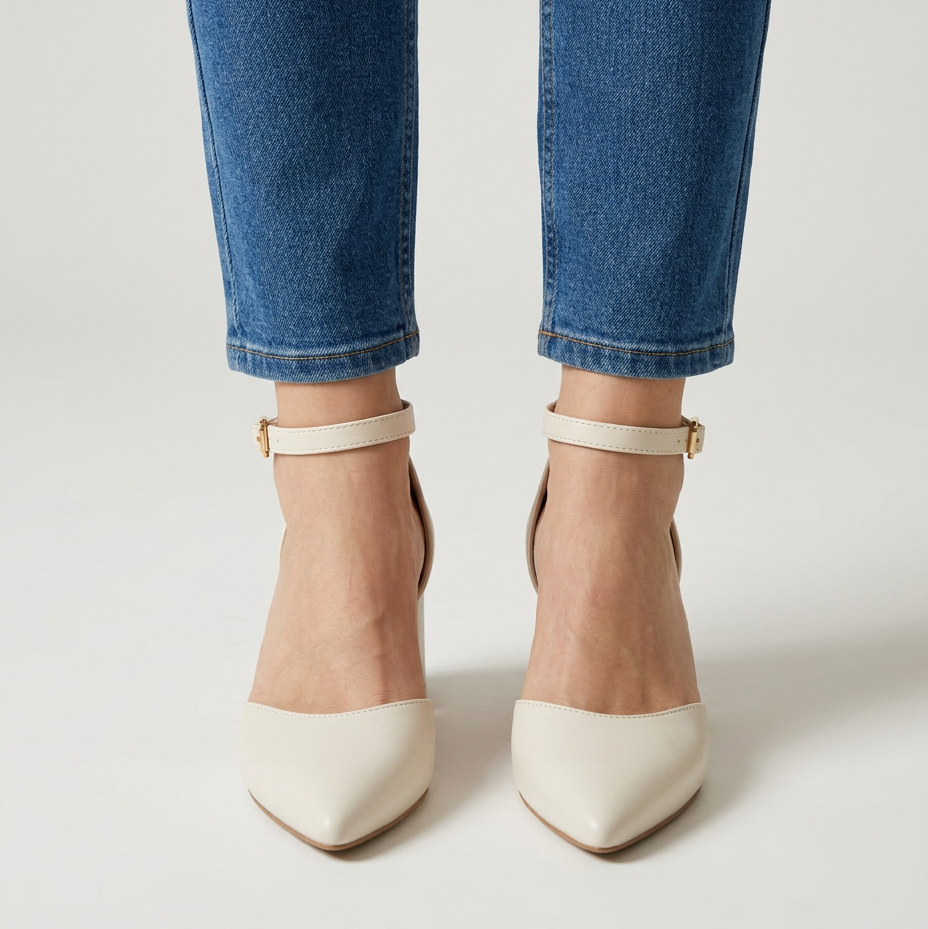 Elara Comfortable Pointed-Toe Block Heels