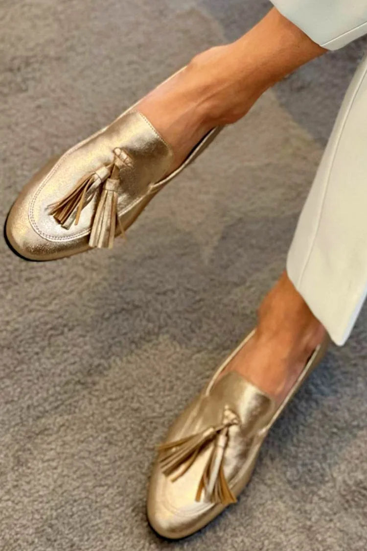 Gold Tassel Loafer by Roseworth London