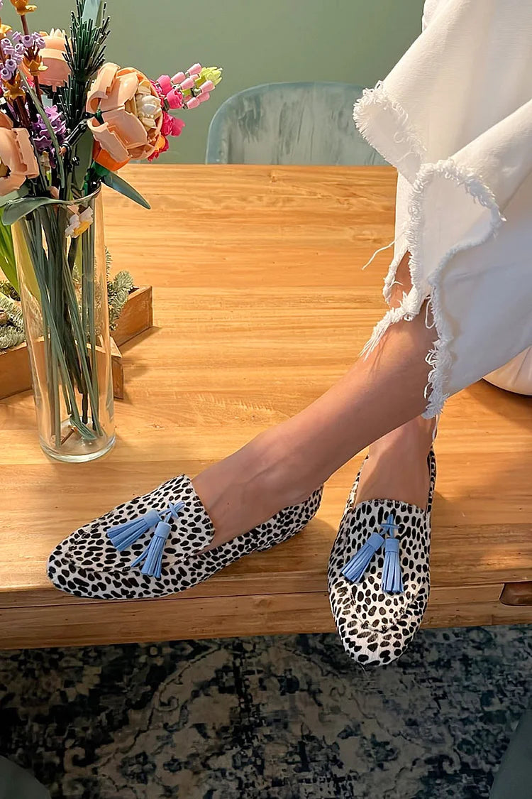 Polka-Dot Tassel Loafer by Roseworth London