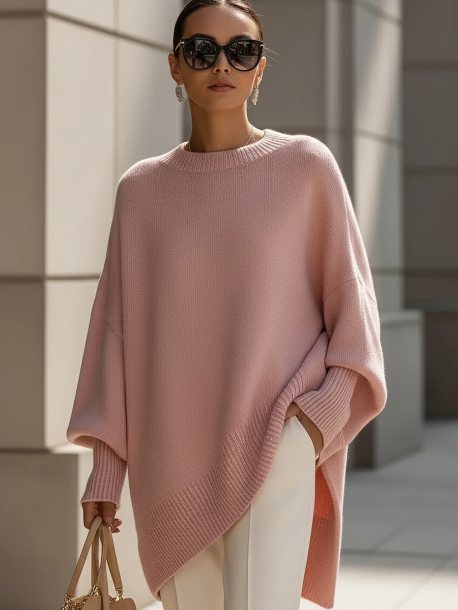 Jennifer Oversized Draped Wide-Neck Jumper