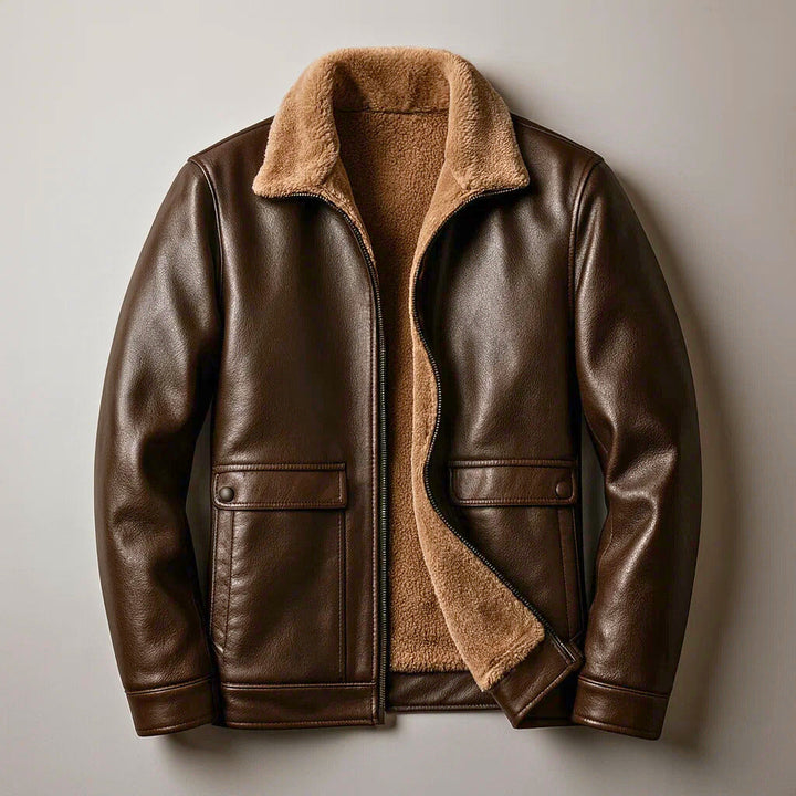 Hayes Sherpa-Lined Leather Jacket