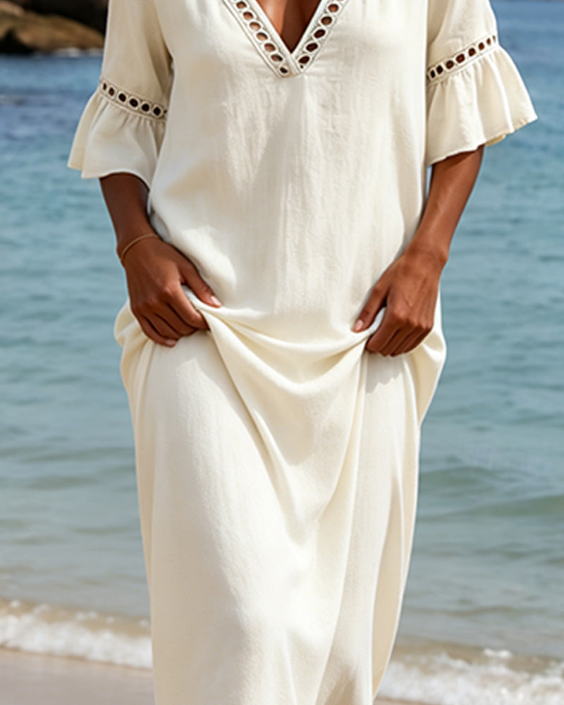 Olivia Boho maxi dress with lace