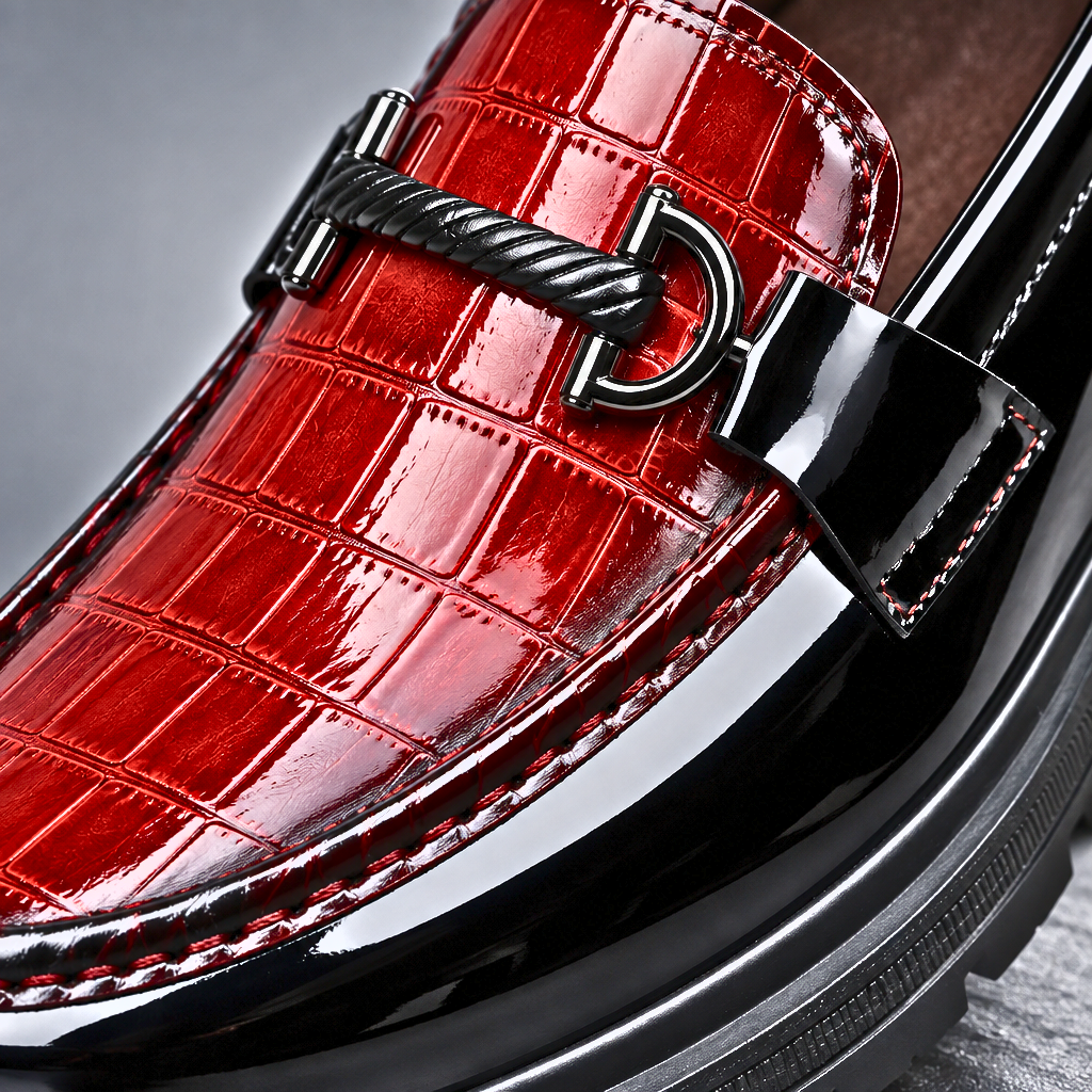Dario Croc-Texture Derby Shoes