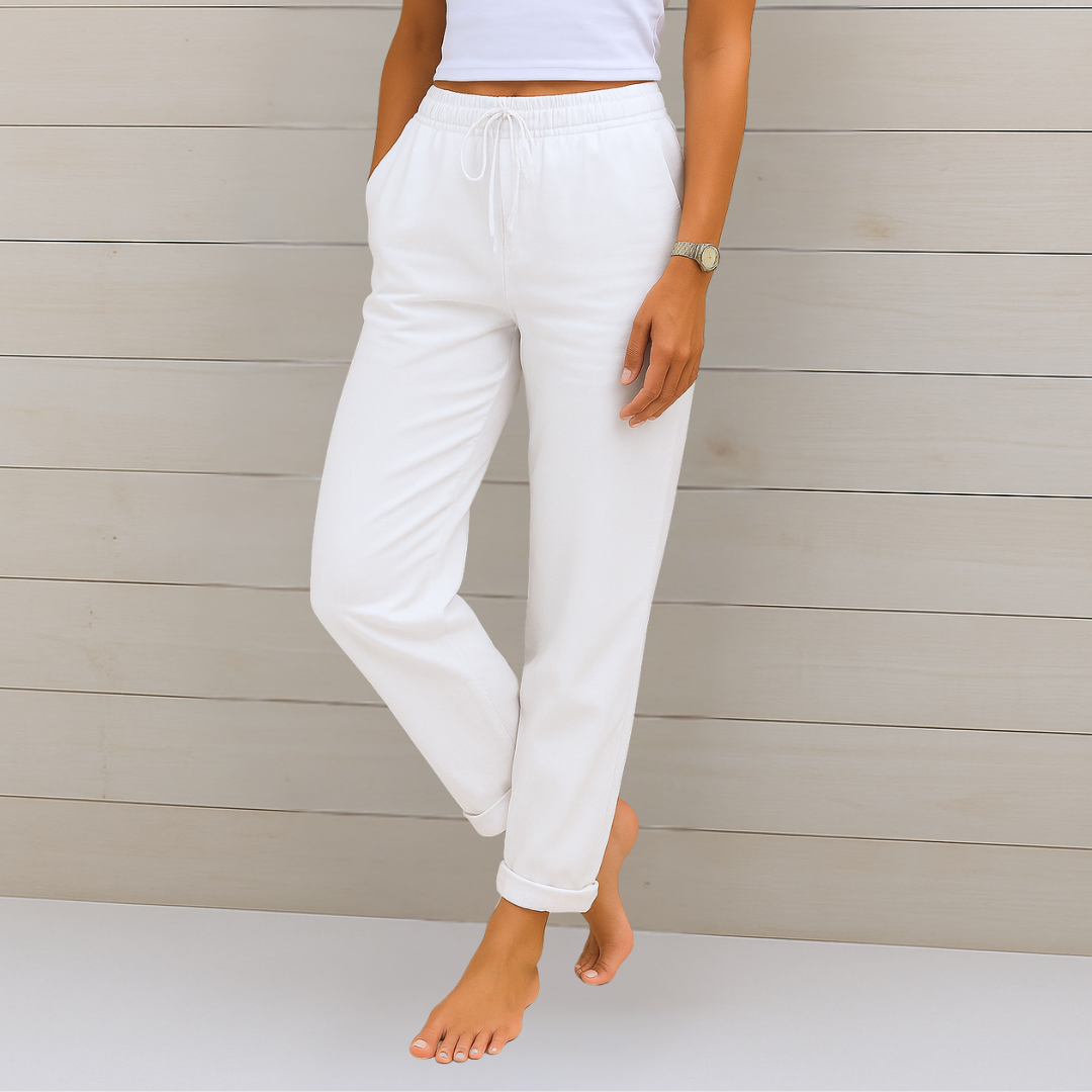 LORI PREMIUM BREATHABLE TROUSERS WITH ELASTIC WAIST