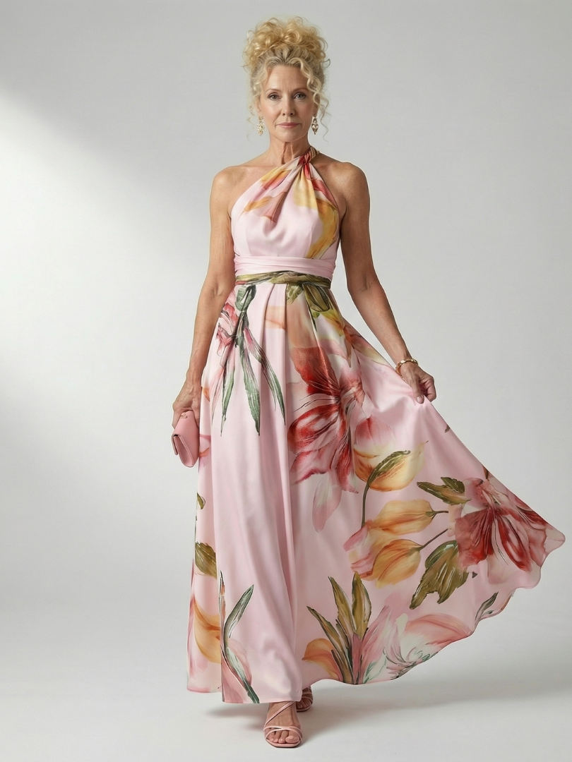 Amiel Light Floral Maxi Dress by Roseworth London