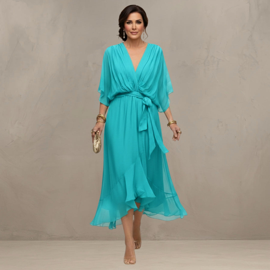 Marta Elegant Chiffon Midi Dress