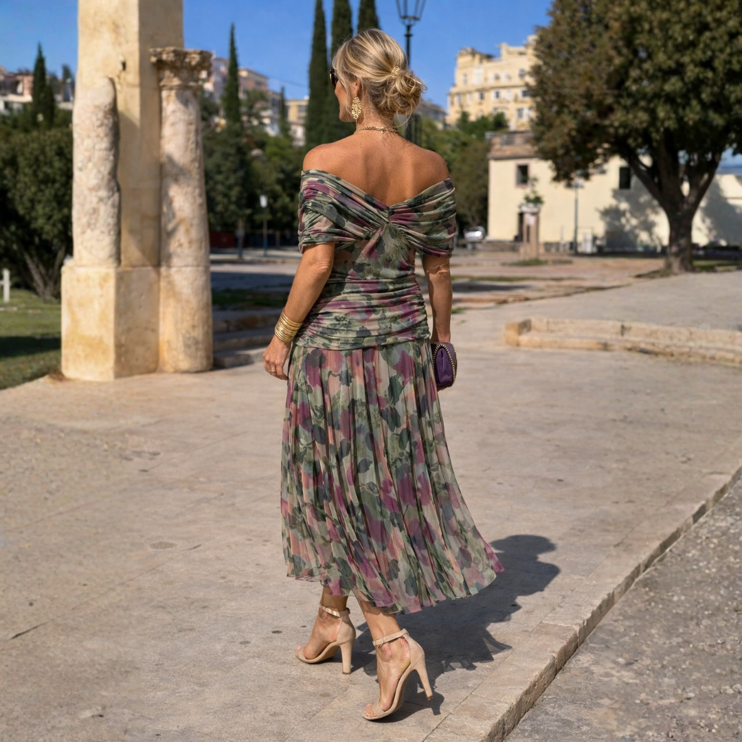 Lydia | Off-Shoulder Maxi Dress
