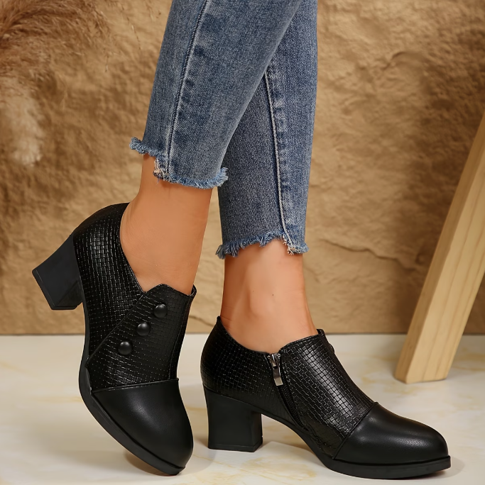 Edith Stable Block-Heel Pumps