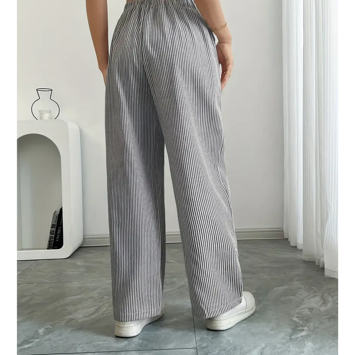 AMBER STRIPED TROUSERS WITH POCKETS