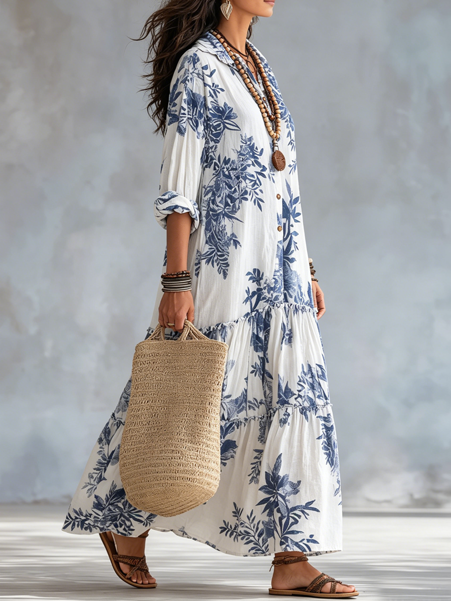 Elina Tummy-Flattering Button Dress