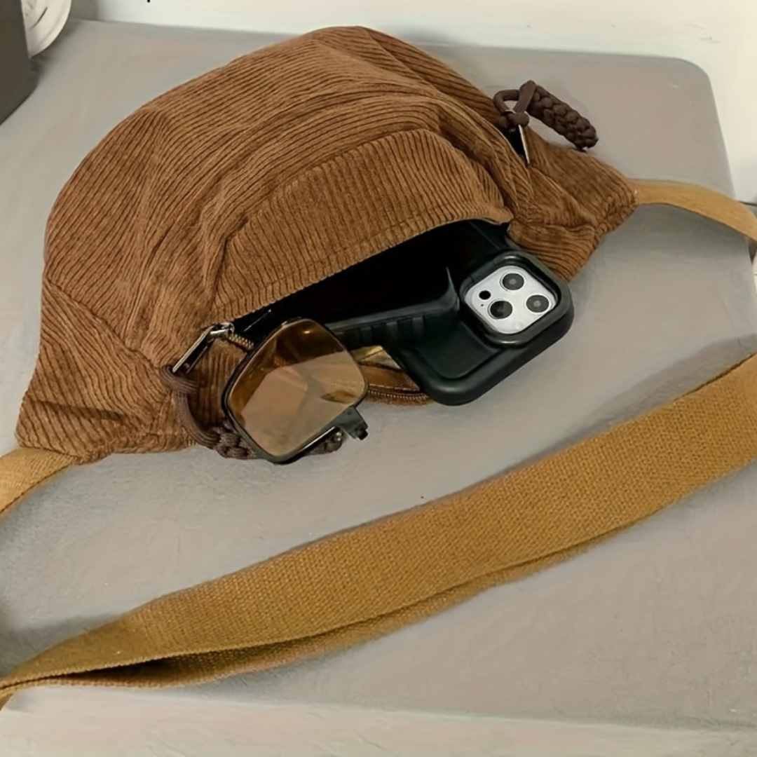 Petra Corduroy Shoulder Bag