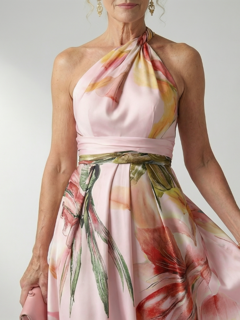 Amiel Light Floral Maxi Dress by Roseworth London