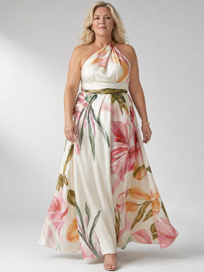 Amiel Light Floral Maxi Dress by Roseworth London