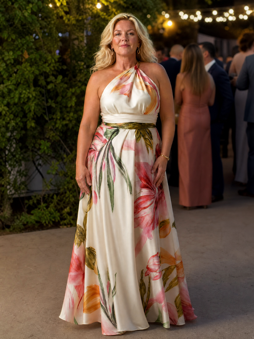 Amiel Light Floral Maxi Dress by Roseworth London