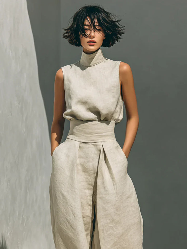 Flor | Cotton-Linen Wide-Leg Set