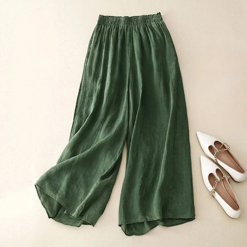 NICOLE ELEGANT LOOSE WAISTBAND TROUSERS