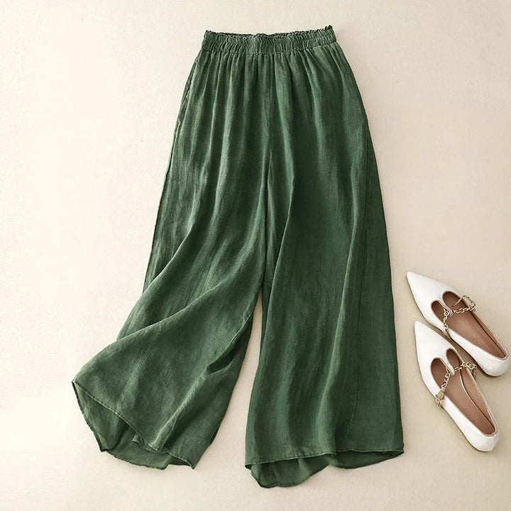 NICOLE ELEGANT LOOSE WAISTBAND TROUSERS