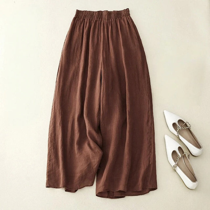 NICOLE ELEGANT LOOSE WAISTBAND TROUSERS