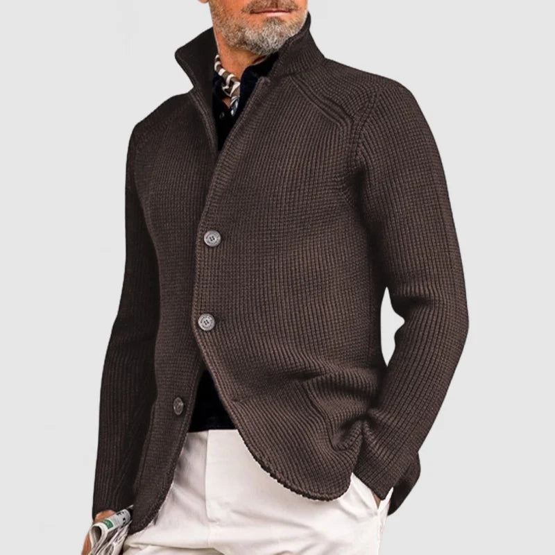 Benjamin Ribbed Knit Collar Cardigan