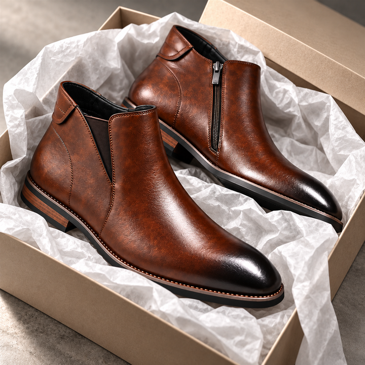 Salvatore Italian Leather Chelsea Boots