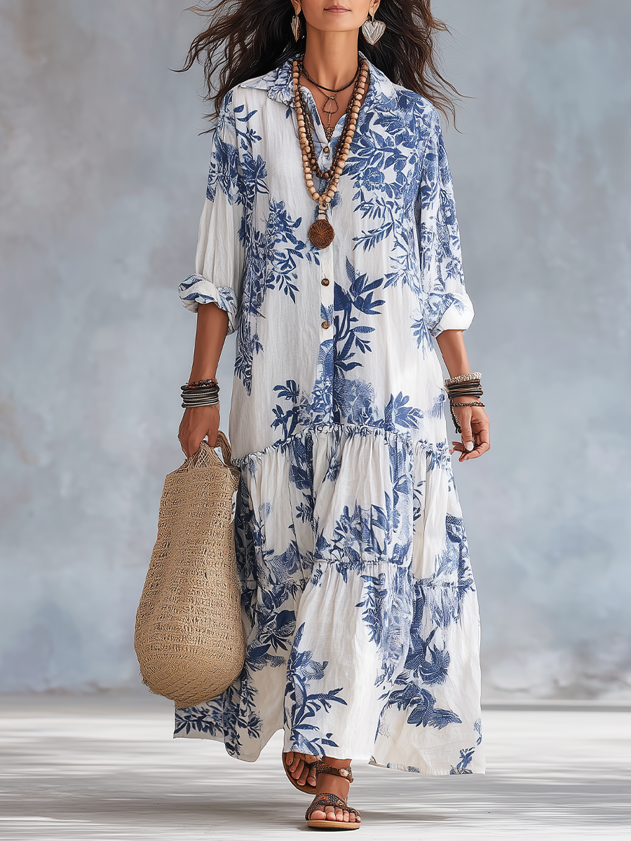 Elina Tummy-Flattering Button Dress