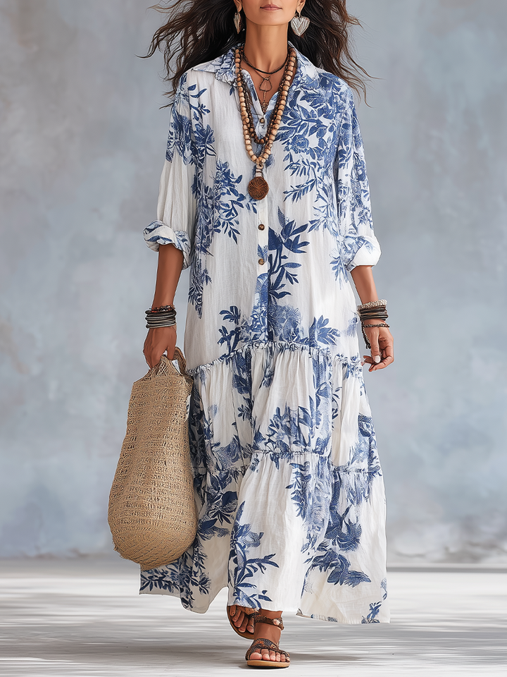 Elina Tummy-Flattering Button Dress