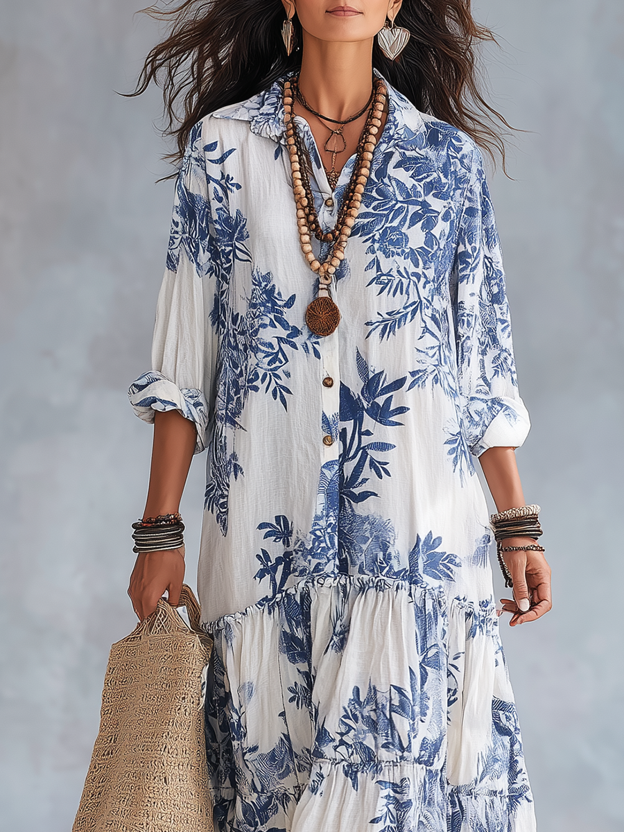 Elina Tummy-Flattering Button Dress