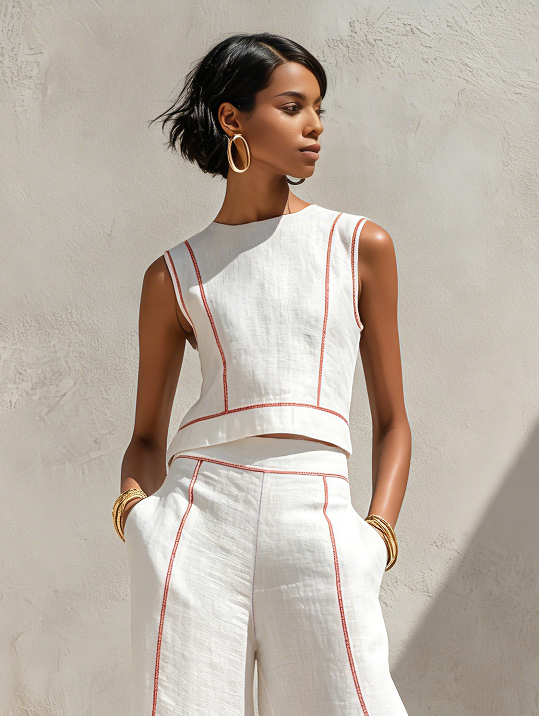 SOPHIE LINEN-BLEND SET