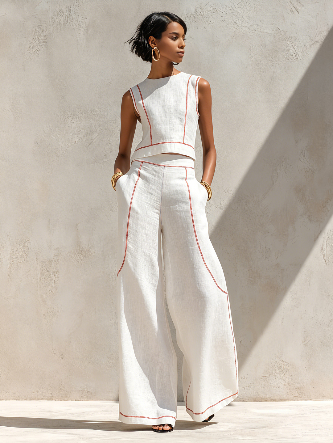 SOPHIE LINEN-BLEND SET