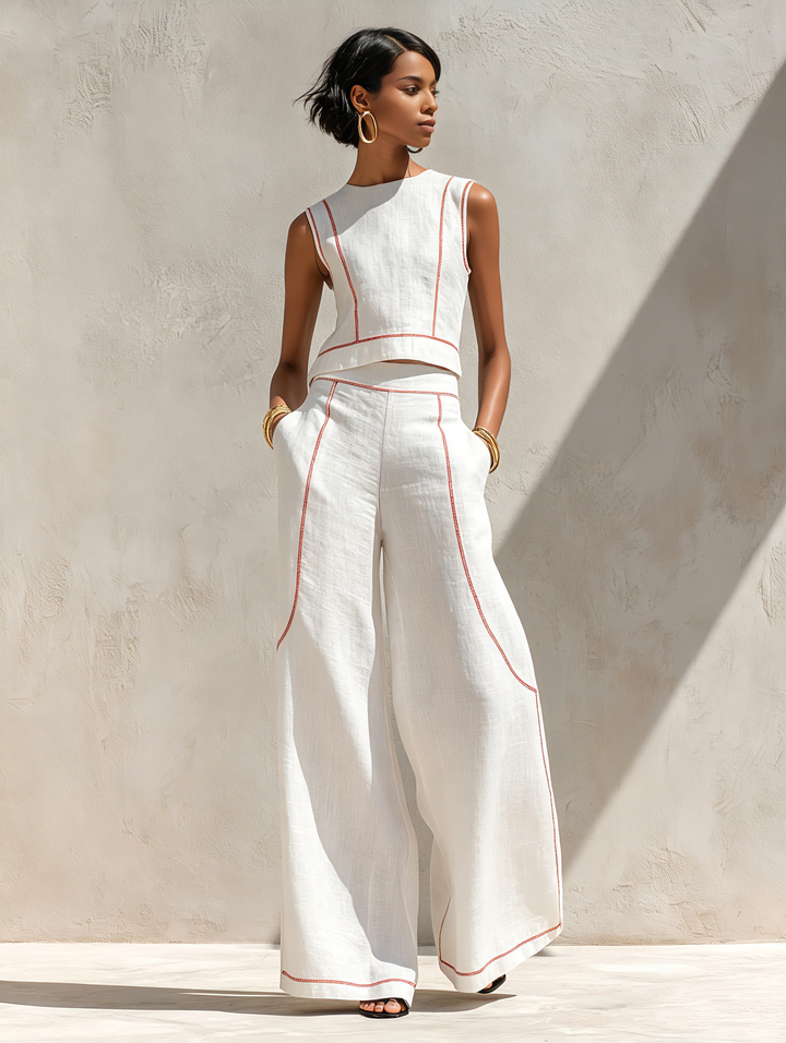 SOPHIE LINEN-BLEND SET