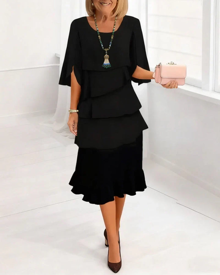 Angela Elegant Ruffle Dress