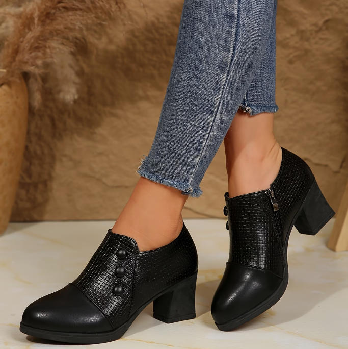 Edith Stable Block-Heel Pumps