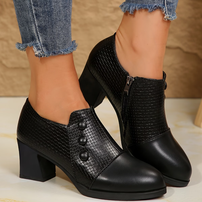 Edith Stable Block-Heel Pumps