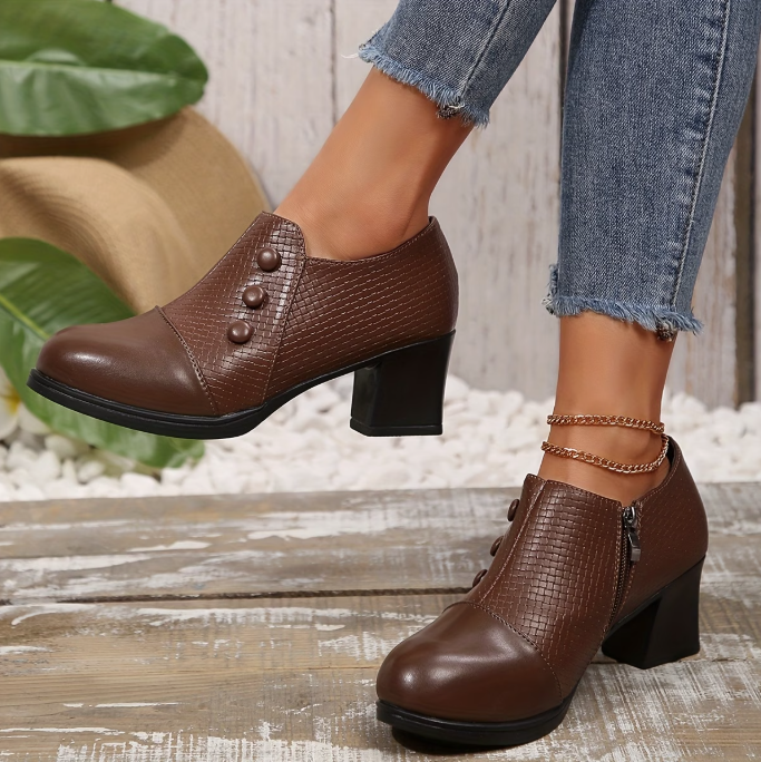 Edith Stable Block-Heel Pumps