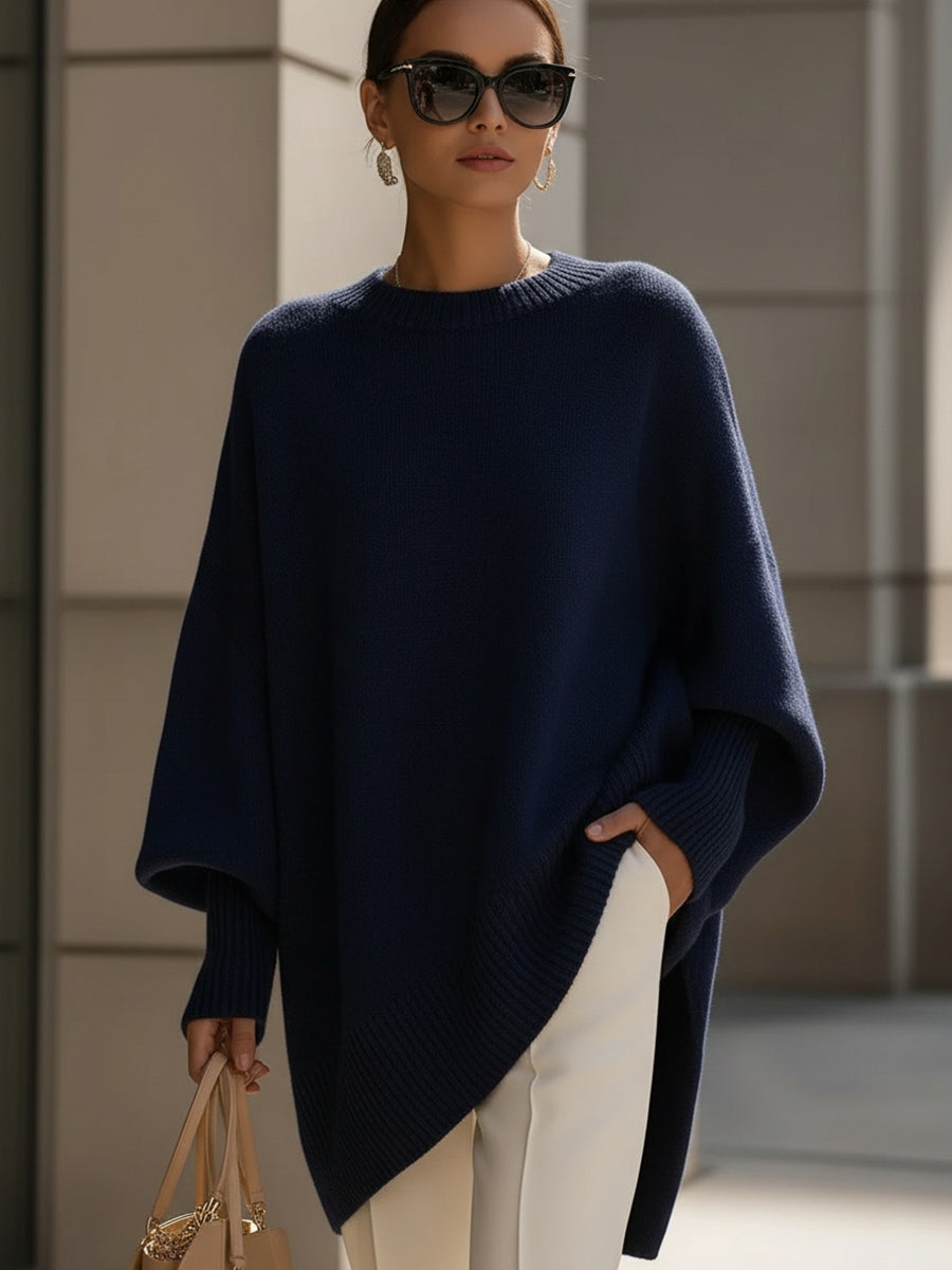 Jennifer Oversized Draped Wide-Neck Jumper