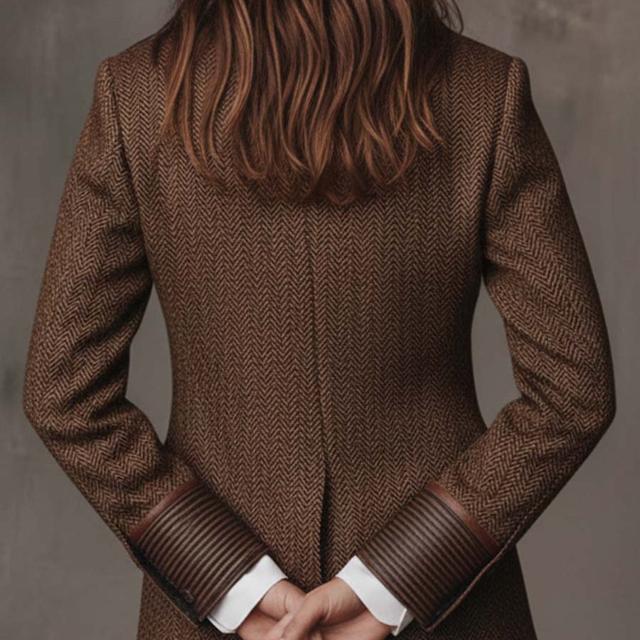 Doris Herringbone Paisley Blazer