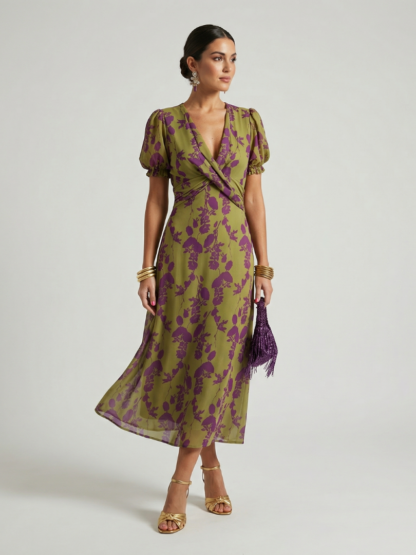 Virel Relaxed Floral Midi Dress by Roseworth London