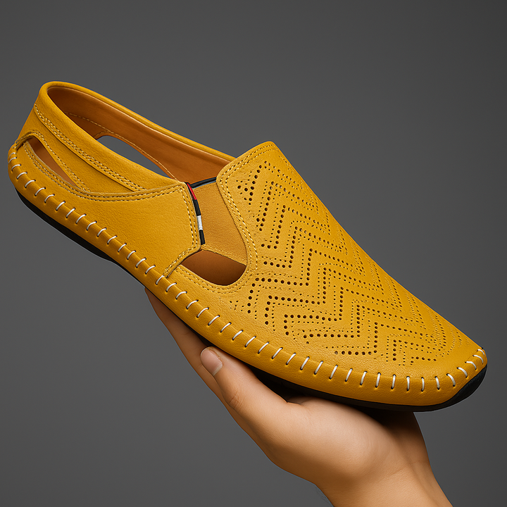 HAYDEN WOVEN LEATHER SANDALS