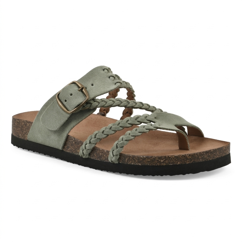 HAYLEIGH BRAIDED CORK SANDALS
