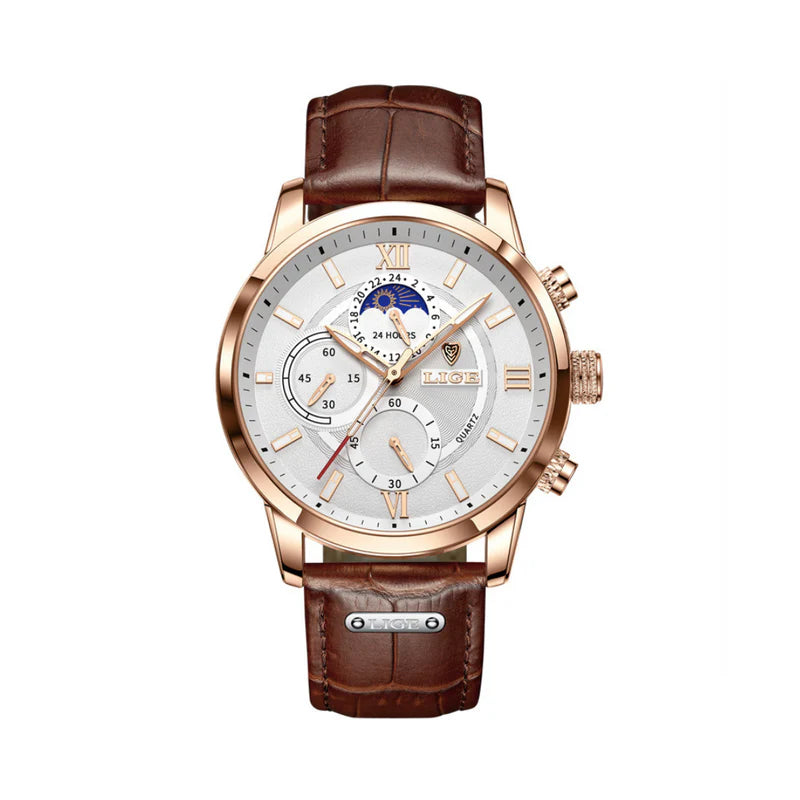 Napoli Watch with Genuine Leather Strap