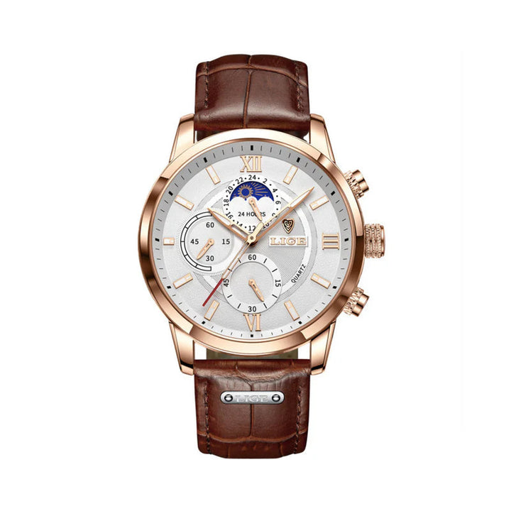 Napoli Watch with Genuine Leather Strap