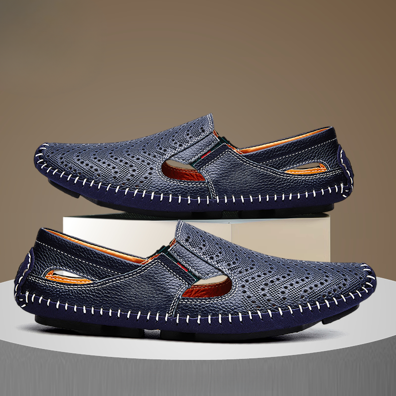 HAYDEN WOVEN LEATHER SANDALS