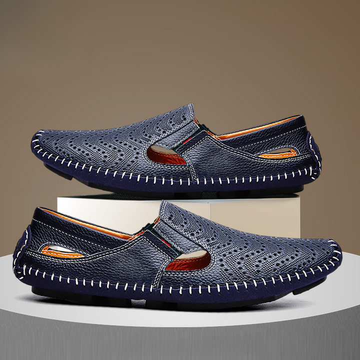 HAYDEN WOVEN LEATHER SANDALS