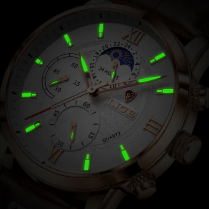 Napoli Watch with Genuine Leather Strap