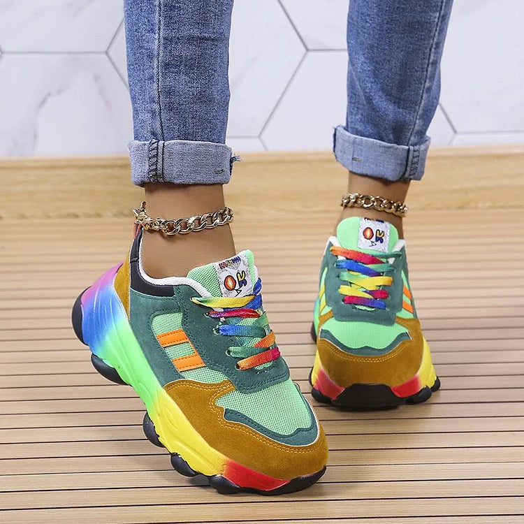 Isolina Orthopaedic Colour-Block Trainers