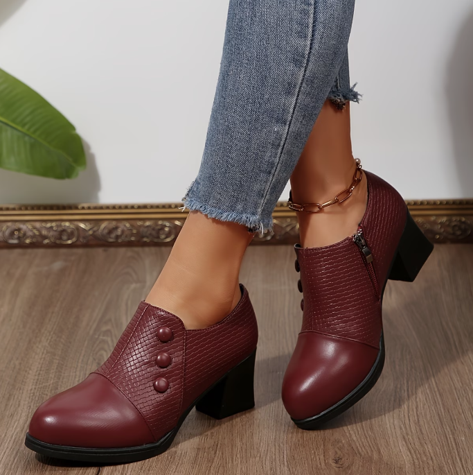 Edith Stable Block-Heel Pumps