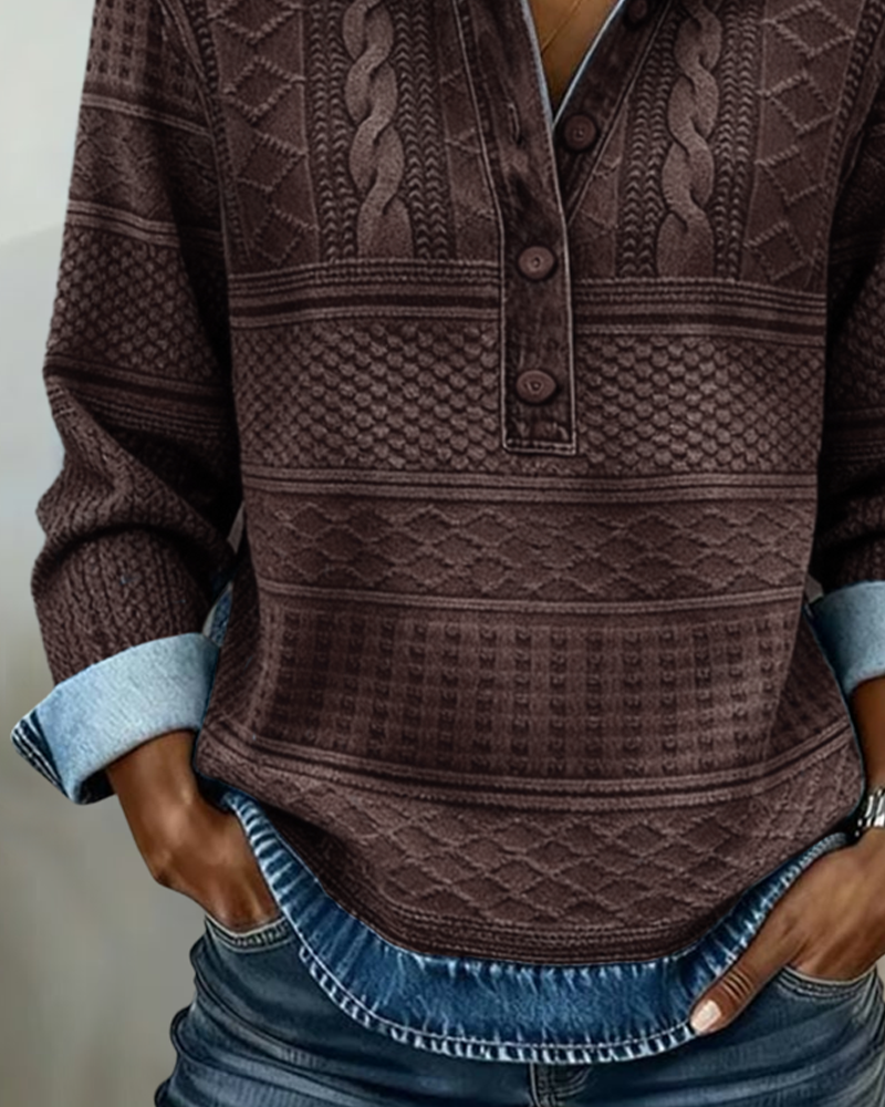 NIVELLE MODERN HALF-BUTTON SWEATER